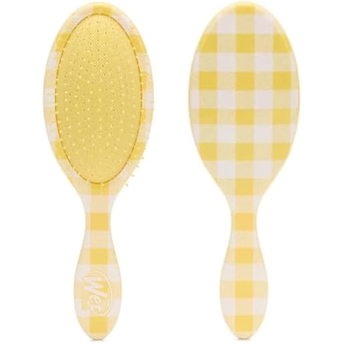 Wet Brush Original Detangler, Coastal Charm Design, Golden Gingham